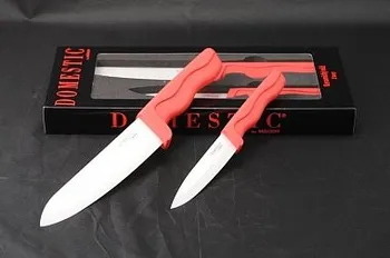 Kuchyňský nůž DOMESTIC RED Souprava keramických nožů 2 ks čepel