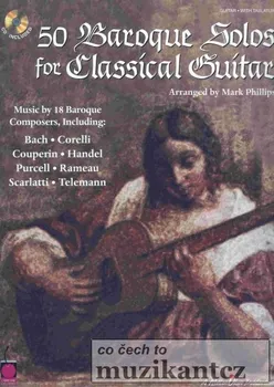 50 BAROQUE SOLOS FOR CLASSICAL GUITAR + CD guitar TAB