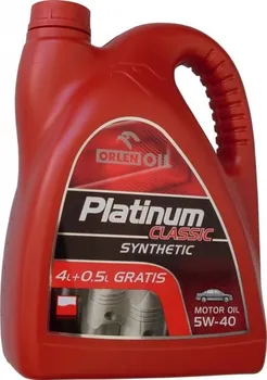 Motorový olej ORLEN OIL Platinum Classic Synthetic 5W-40 4,5 l