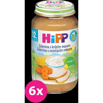 Hipp Masozeleninový příkrm 6 × 220 g  