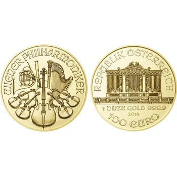 Sběratelství Wiener Philharmoniker stand investiční zlatá mince 1oz