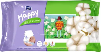 Dětský vlhčený ubrousek Bella Happy baby čistící ubrousky hedvábí a bavlna 4x64 ks