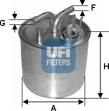 Palivový filtr Palivový filtr UFI (24.002.00) AUDI A8 (4E_)