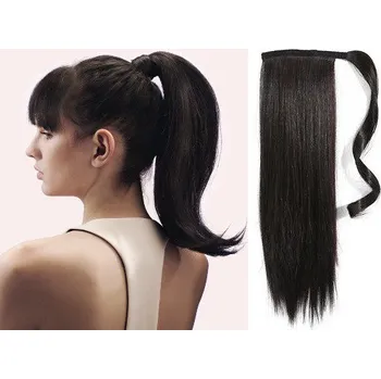 Příčesek CLIP IN CULÍK 100% LIDSKÉ REMY VLASY 60CM - PŘÍRODNÍ ČERNÁ