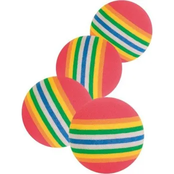 Hračka pro kočku Duhové míčky 4ks