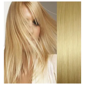Příčesek Clip in vlasy 73cm 100% lidské – REMY 140g – SVĚTLEJŠÍ BLOND