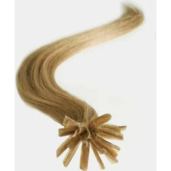 Příčesek Vlasy evropského typu k prodlužování keratinem 40cm - světle hnědé 1 pramen 0,5 gramů