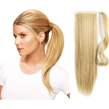 Příčesek Clip in příčesek culík / cop 100% japonský kanekalon 60cm - nejsvětlejší blond