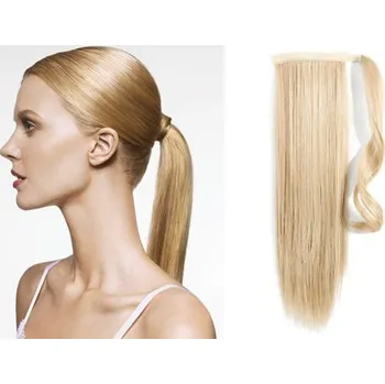 Příčesek CLIP IN CULÍK 100% LIDSKÉ REMY VLASY 60CM - NEJSVĚTLEJŠÍ BLOND