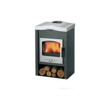 Krbová kamna Kamna krbová VAASA PLUS V antracit, dvířka a víko stříbrné