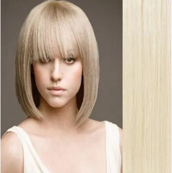 Příčesek Clip in ofina – REMY 100% lidské vlasy – PLATINA