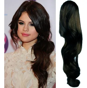 Příčesek Clip in příčesek culík / cop 100% japonský kanekalon 60cm vlnitý - přírodní černá