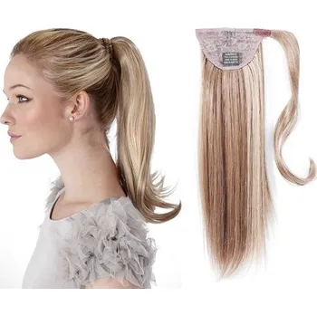 Příčesek Clip in příčesek culík / cop 100% japonský kanekalon 60cm - platina / světle hnědá