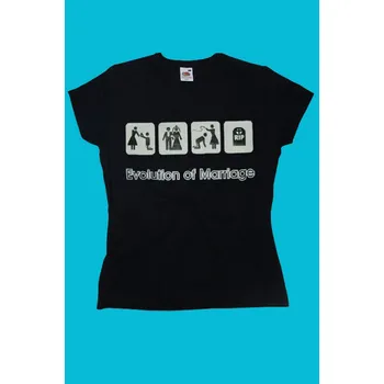 Dámské tričko tričko Evolution Of Marriage Girl