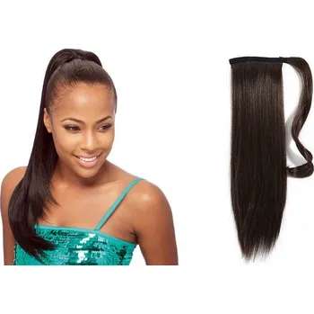 Příčesek CLIP IN CULÍK 100% LIDSKÉ REMY VLASY 50CM - TMAVĚ HNĚDÝ