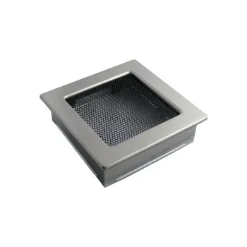 Větrací mřížka Mřížka krbová kovová 17x30 nerez mat včetně žaluzie