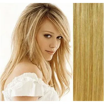 Příčesek Vlasy pro metodu Pu Extension / TapeX / Tape Hair / Tape IN 50cm - přírodní/světlejší blond