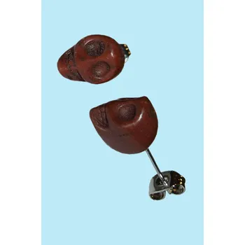 Náušnice Skull Brown náušnice