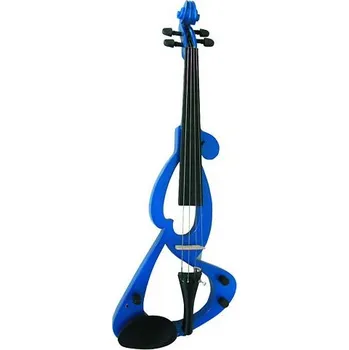 Housle ELEKTRICKÉ 4/4 HOUSLE CELODŘEVĚNÉ MODRÁ !!!