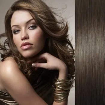 Příčesek Vlasy pro metodu Pu Extension / TapeX / Tape Hair / Tape IN 60cm - tmavě hnědé