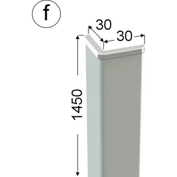 Stavební profil Ochranný roh - ROH 3030 fbílá /145