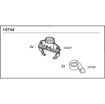 Střešní box Sada Fast-Grip + pásky Thule 10744