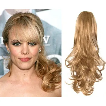 Příčesek Clip in příčesek culík / cop 100% japonský kanekalon 60cm kudrnatý - přírodní blond