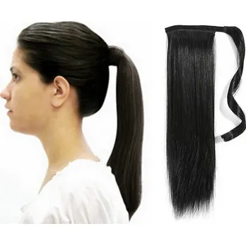 Příčesek Clip in příčesek culík / cop 100% japonský kanekalon 60cm - černý