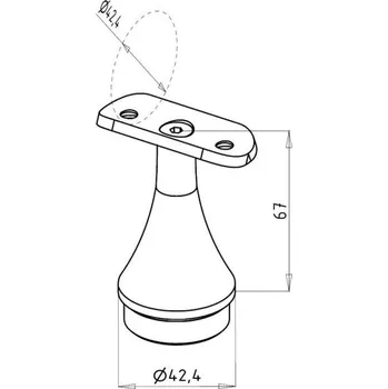 Zábradlí Krček madla pro balustrádu - kužel