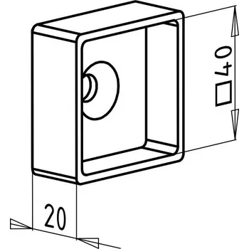 Zábradlí Koncovka dřevěného madla - hranatá