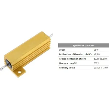 Odpor 25W AX25WR 1k5