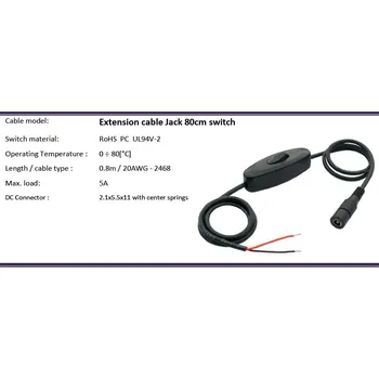 Prodlužovací kabel Kabel HSK4 2.1mm vid-drát 0.8m