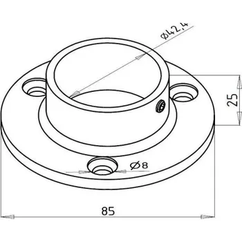 Zábradlí Patka sloupku - malá