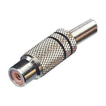 Elektrická zásuvka CINCH zásuvka stříbrná rudý