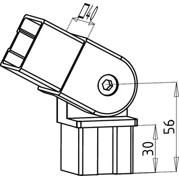 Zábradlí Spojka nerez madla - nastavitelná - hranatá