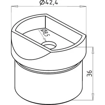 Zábradlí Koncovka nerez madla