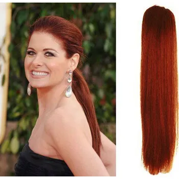 Příčesek CLIP IN CULÍK 100% LIDSKÉ REMY VLASY 60CM - MĚDĚNÁ