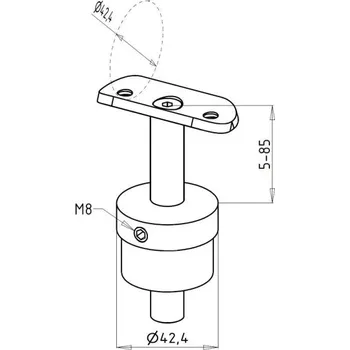Zábradlí Krček madla pro balustrádu