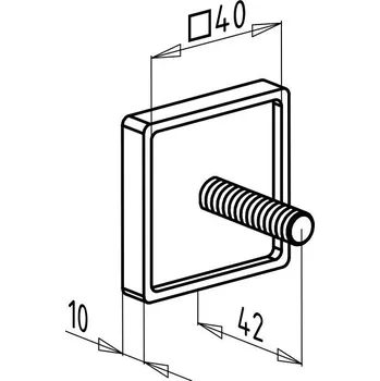 Zábradlí Záslepka dřevěného madla - hranatá