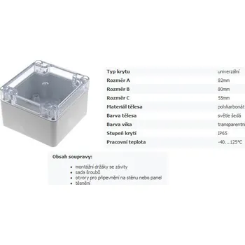 Elektroinstalační krabice Krabička G256C IP65