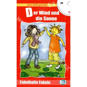 Německý jazyk Der Wind und die Sonne - zjednodušená četba v němčině vč. CD pro děti