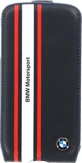 Pouzdro na mobilní telefon BMW BMFLS4SN Motorsport kožené flipové pouzdro pro Samsung i9505 Galaxy S4