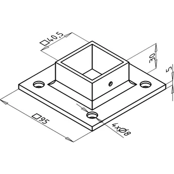 Patka sloupku - malá - hranatá