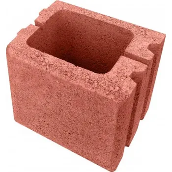Plot Průběžná betonová tvarovka půlka - červená (PIL-PDP20), hloubka 200mm