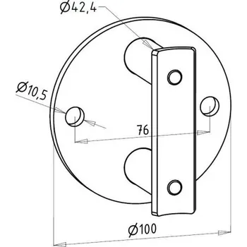 Zábradlí Pata sloupku - boční - kulatá - malá