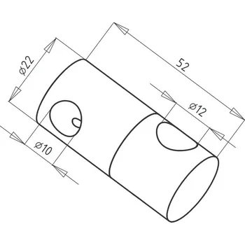Zábradlí Křížová kotva nerez prutů ø10/12 mm