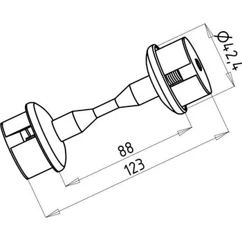 Zábradlí Spojka nerez madla 3D - rozpěrná