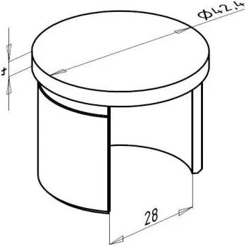 Zábradlí Záslepka nerez madla - sklo