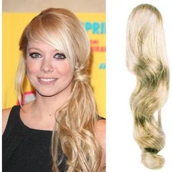 Příčesek CLIP IN CULÍK VLNITÝ 100% LIDSKÉ REMY VLASY 60CM - PLATINA