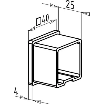 Zábradlí Záslepka nerez madla - hranatá